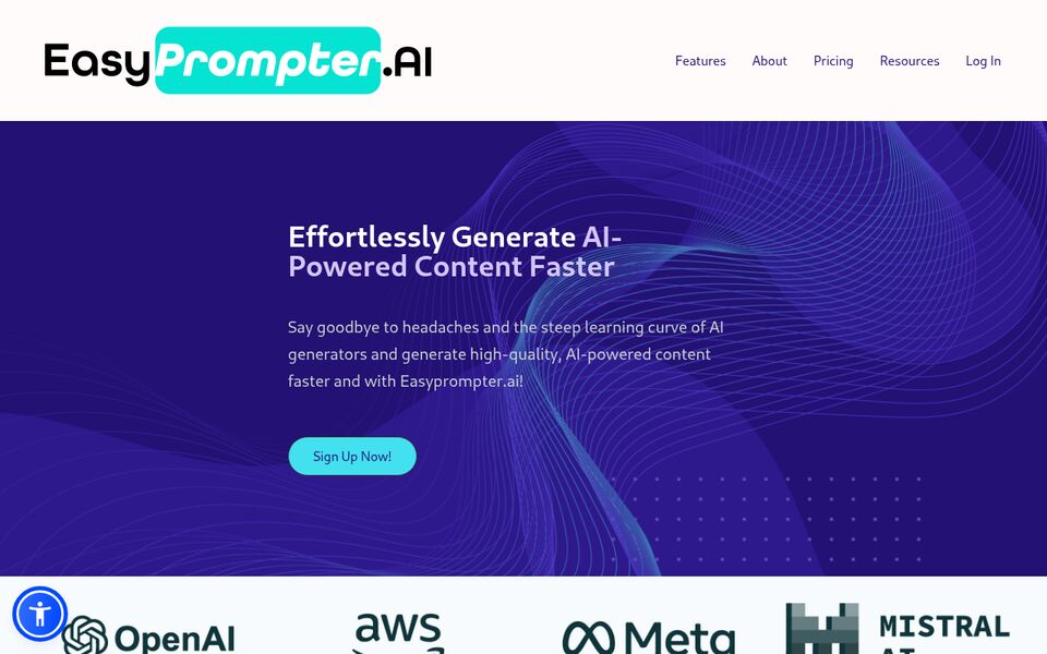 EasyPrompter.ai — live product site built by Kalre